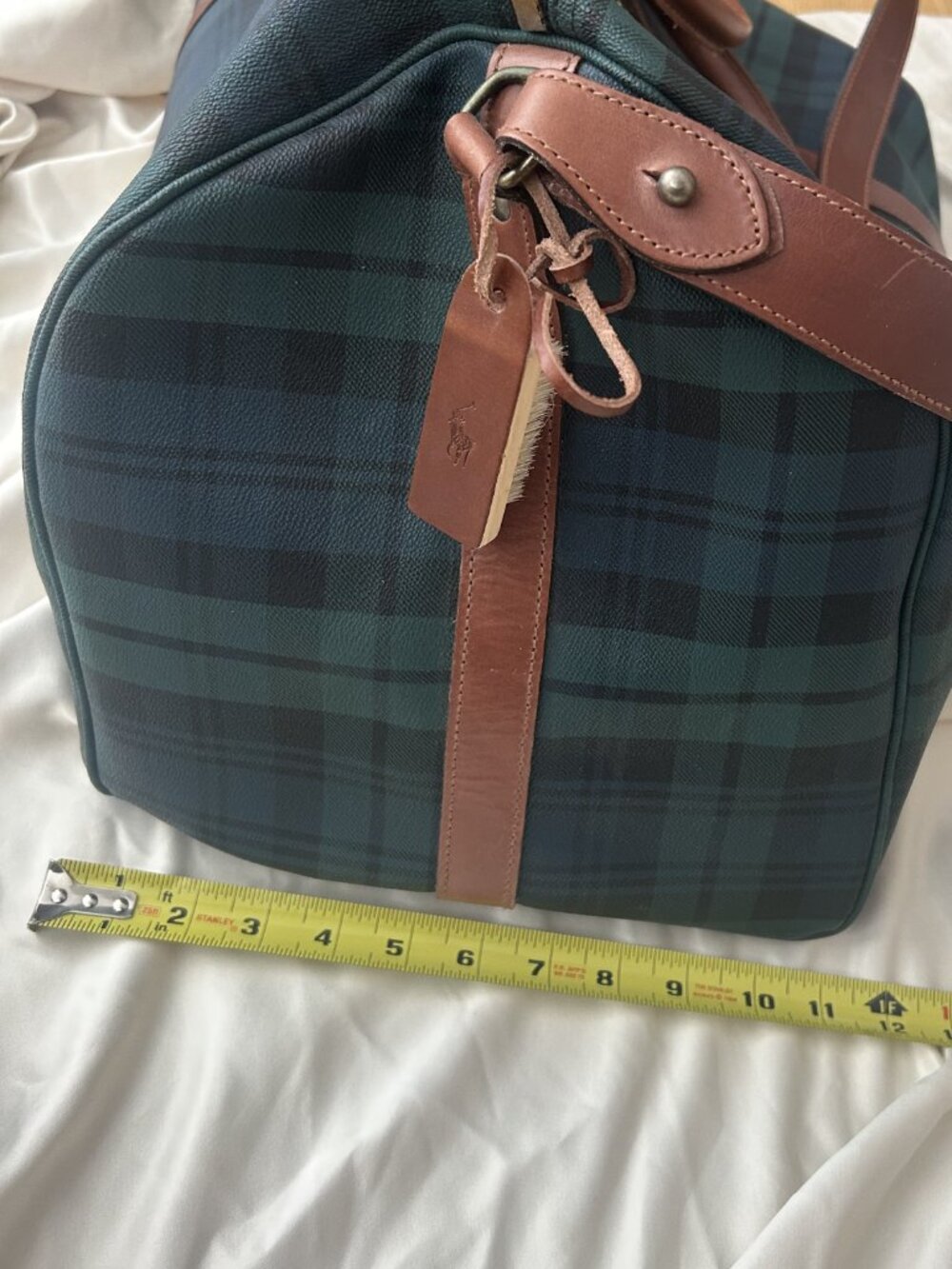 Polo Ralph Lauren Heritage “Black Watch” Tartan Canvas Vintage Large Duffel Bag - Picture 10 of 16
